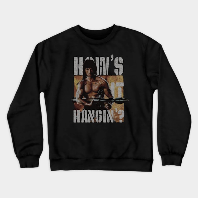 How's It Hangin' ? Crewneck Sweatshirt by meltingminds